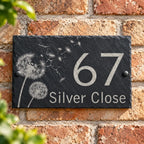 Dandelion slate house sign