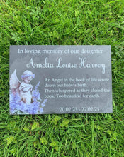 An angel in the book of life memorial plaque