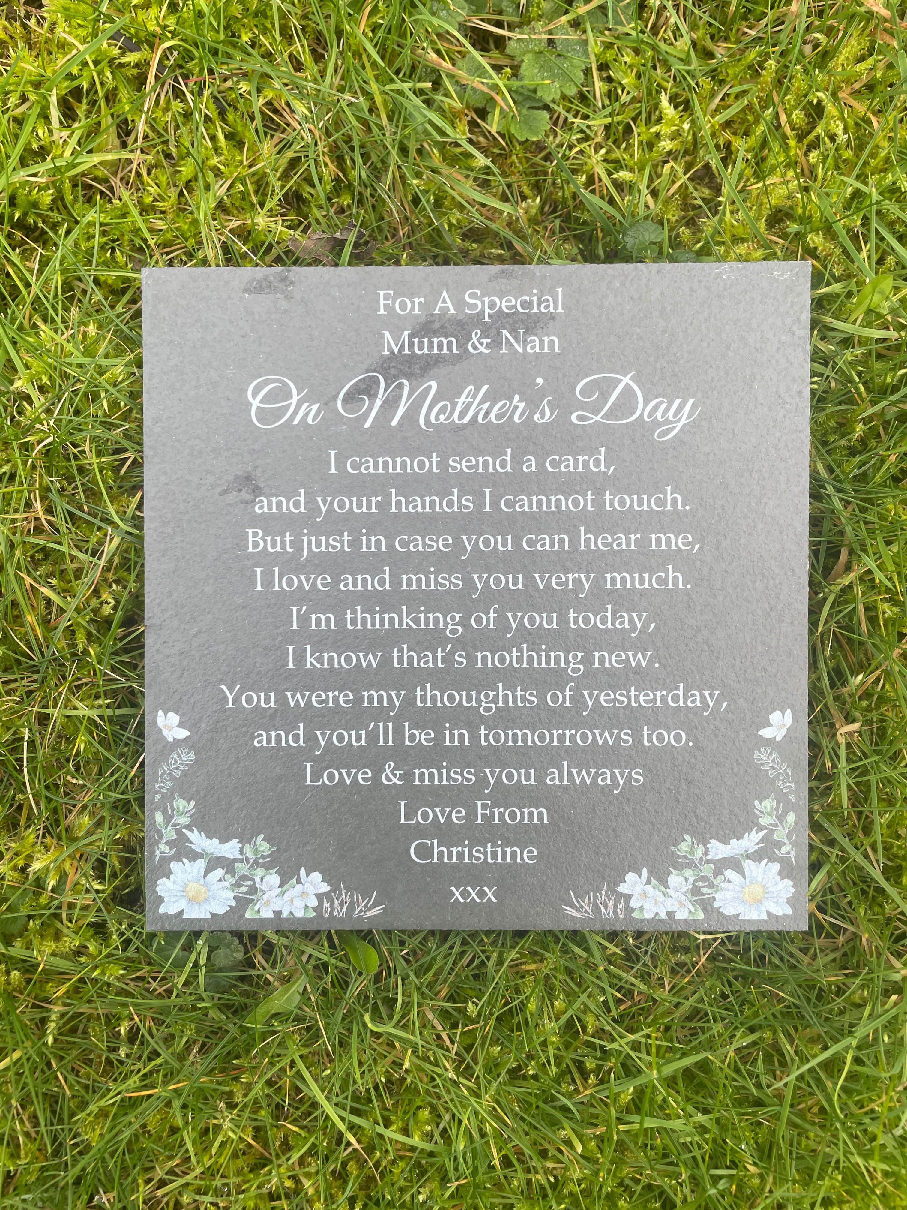 Mother’s Day memorial plaque Daisy