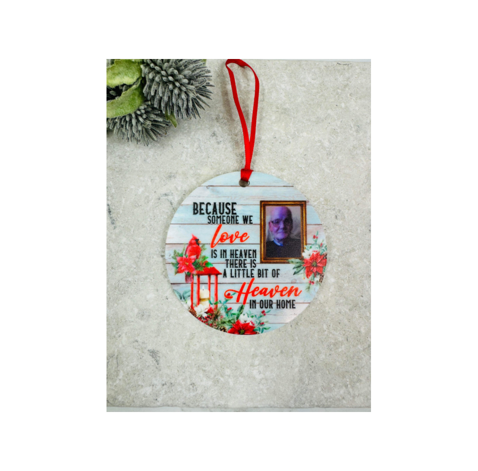 THIS ITEM CANNOT BE PERSONALISED WITH WORDING BOGOF because someone we love Christmas bauble