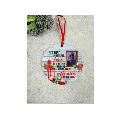 THIS ITEM CANNOT BE PERSONALISED WITH WORDING BOGOF because someone we love Christmas bauble