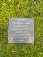 Mother’s Day memorial plaque Poppy
