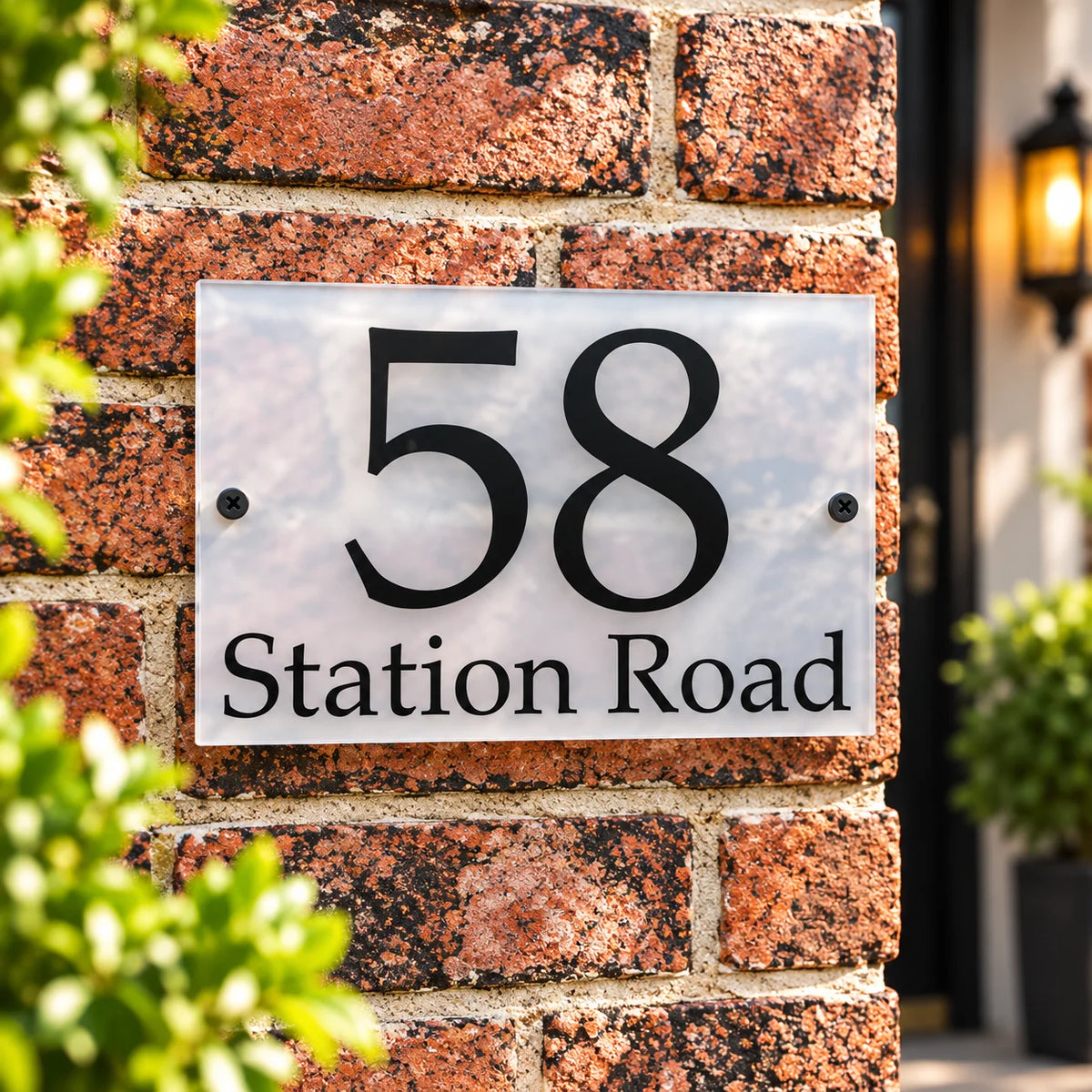 Plain acrylic house sign