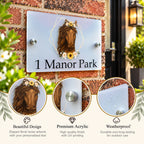 Floral horse acrylic house sign