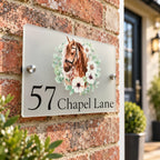 Floral horse acrylic house sign