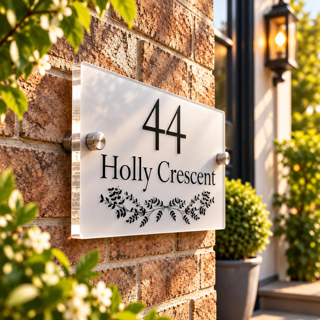 Ivy divider acrylic house sign