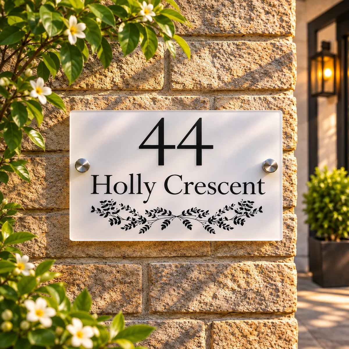 Ivy divider acrylic house sign