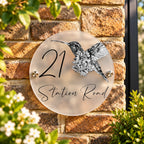Hummingbird acrylic house sign