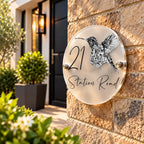 Hummingbird acrylic house sign