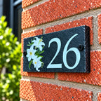 Number slate house sign lilly small