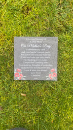 Mother’s Day memorial plaque Poppy