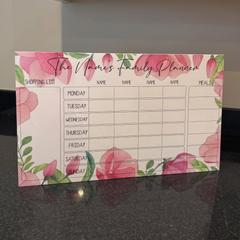 Family weekly planner Pink