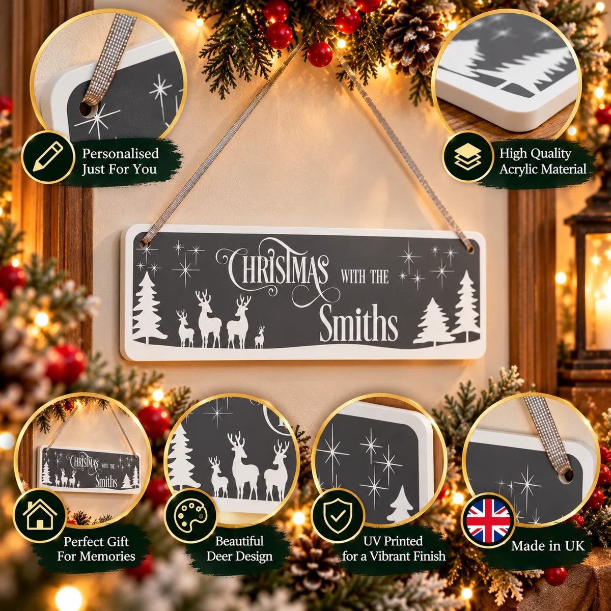 Christmas with the….. hanging sign