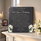 Floral Birthday memorial plaque