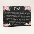 Floral memorial plaque