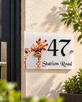 Giraffe acrylic house sign
