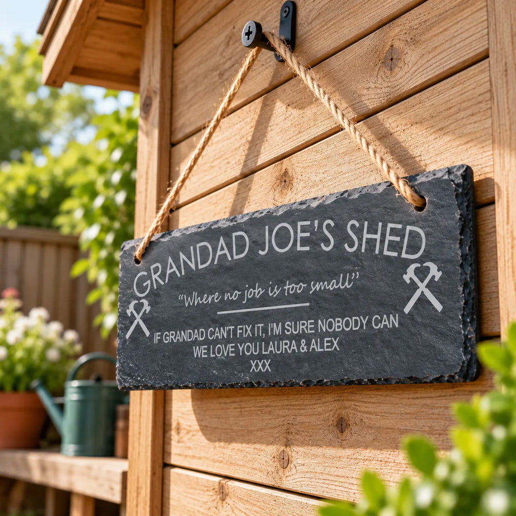If grandad can’t fix it garden slate sign