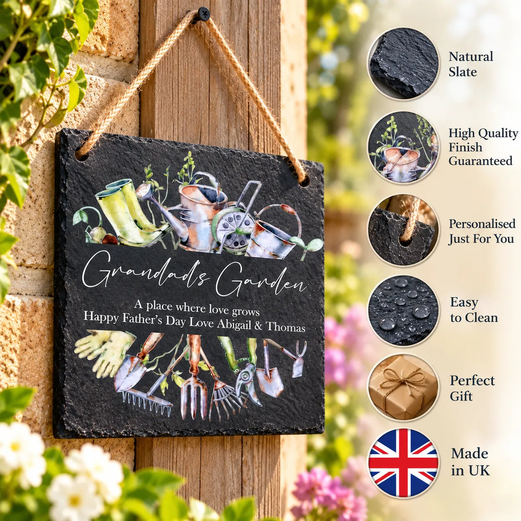 Grandad’s Garden slate sign
