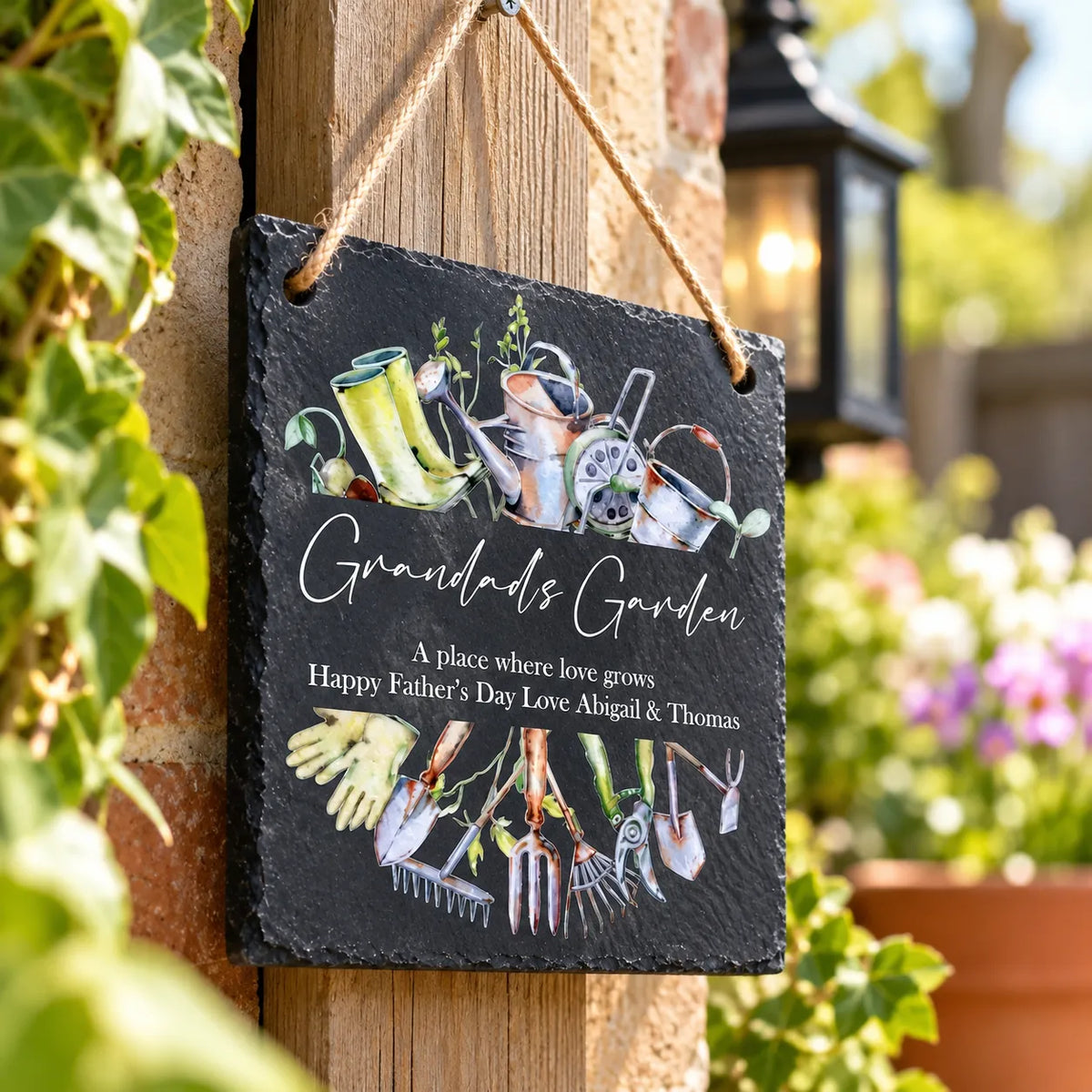Grandad’s Garden slate sign