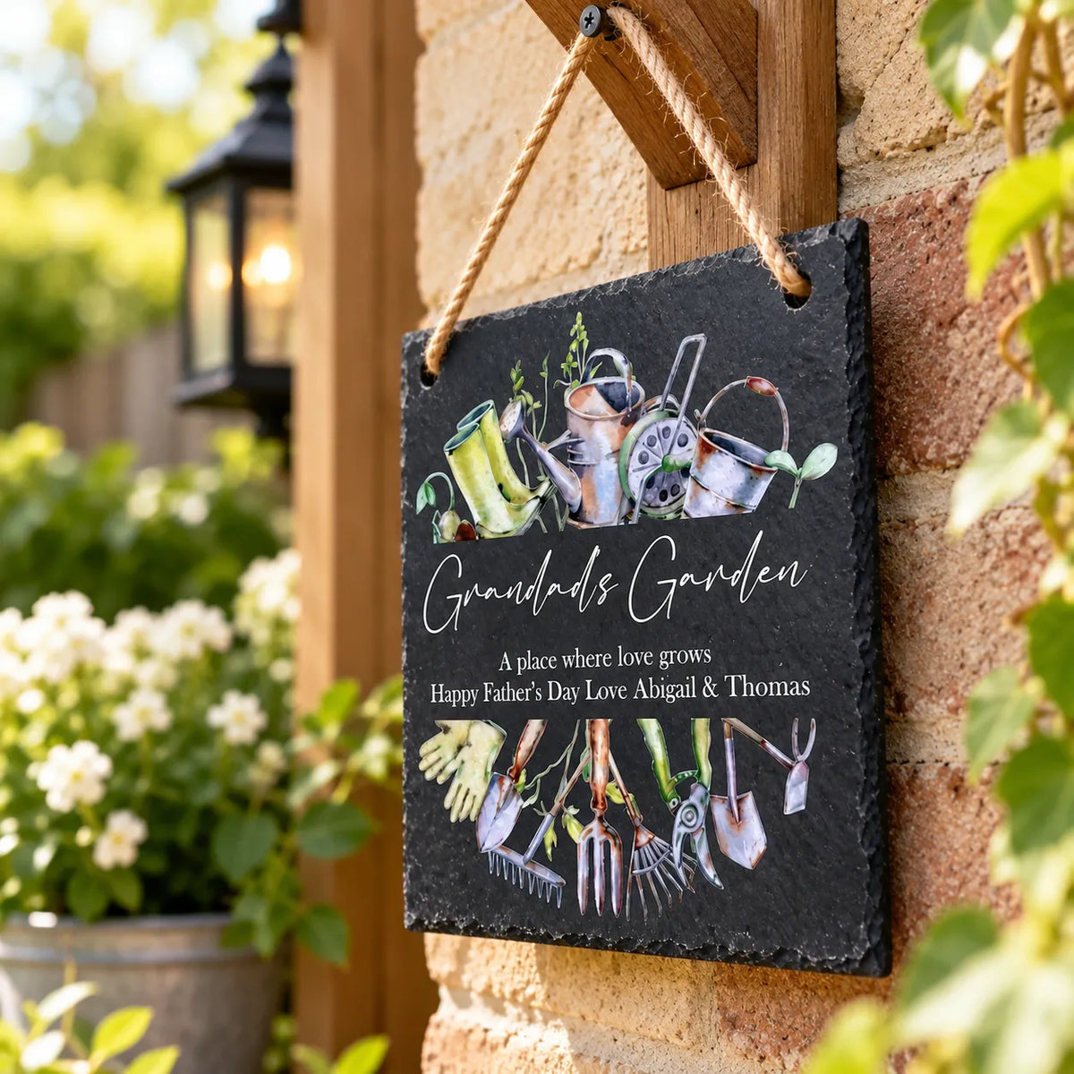Grandad’s Garden slate sign