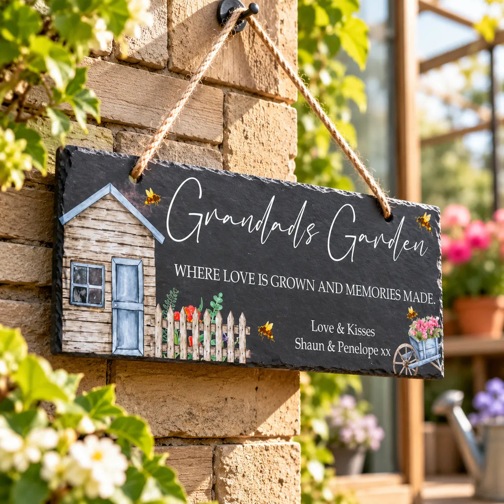 Where love is grown garden slate sign