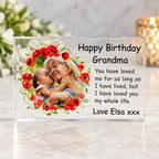 Birthday wreath acrylic block