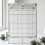 Green Family weekly planner