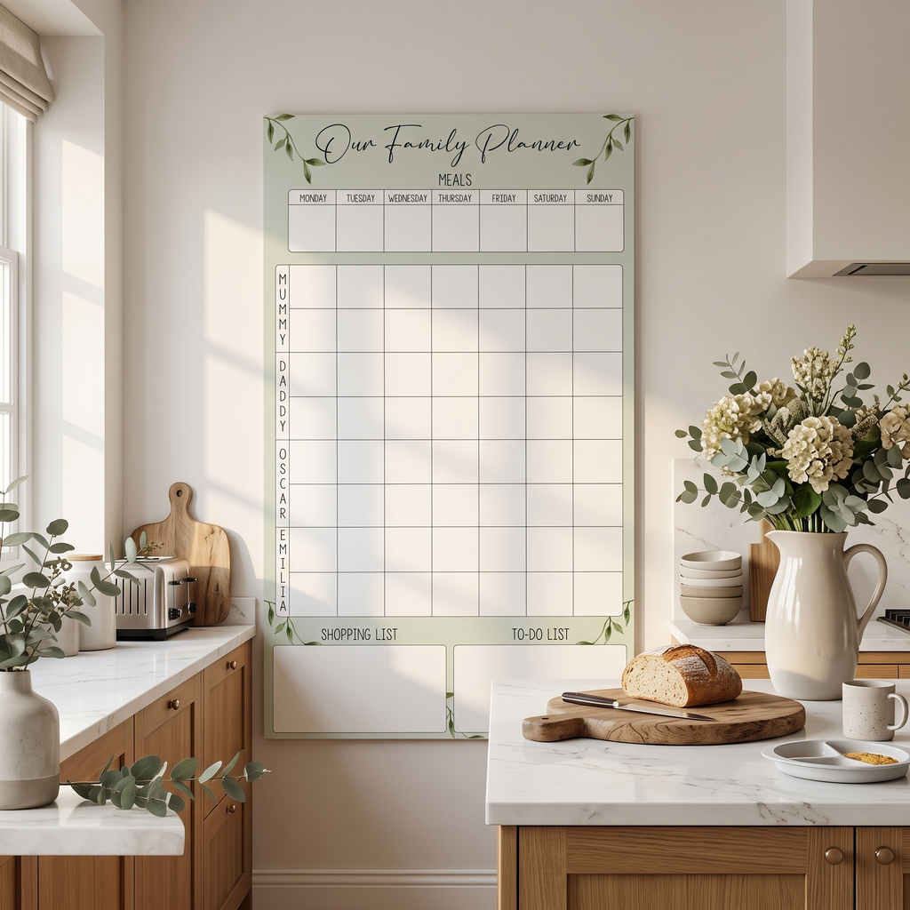Green Family weekly planner