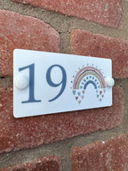 Acrylic house sign rainbow small