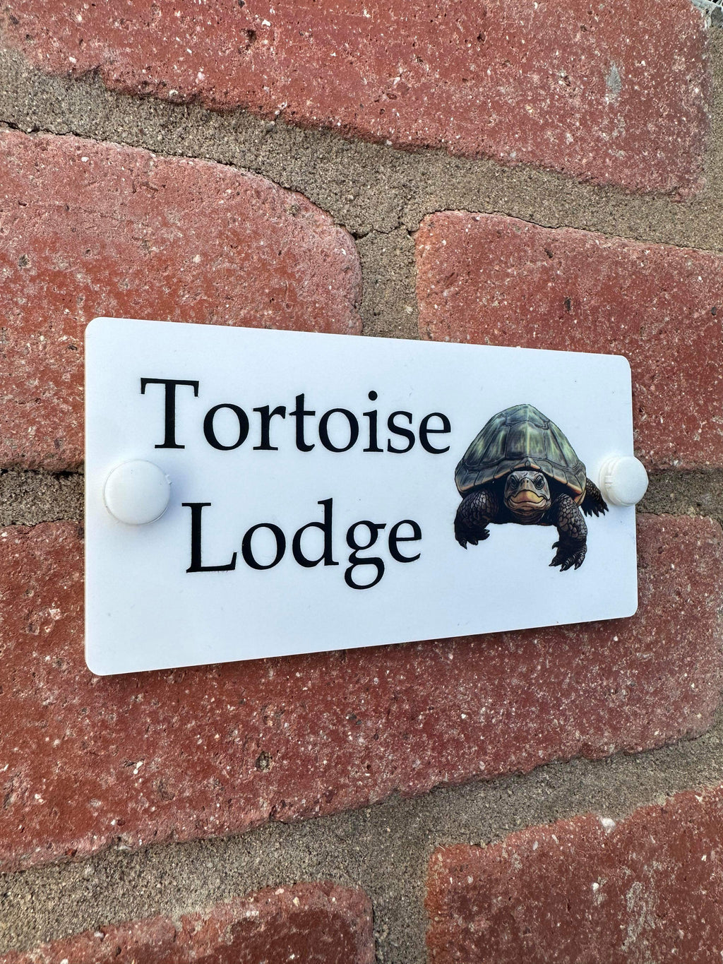 Acrylic house sign tortoise small