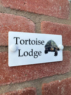 Acrylic house sign tortoise small