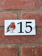 Acrylic house sign robin small