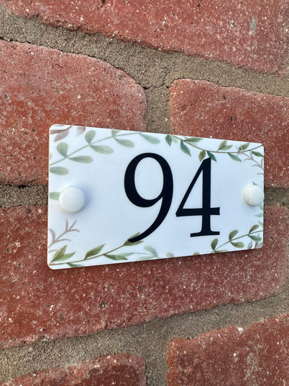 Acrylic house sign leaf small