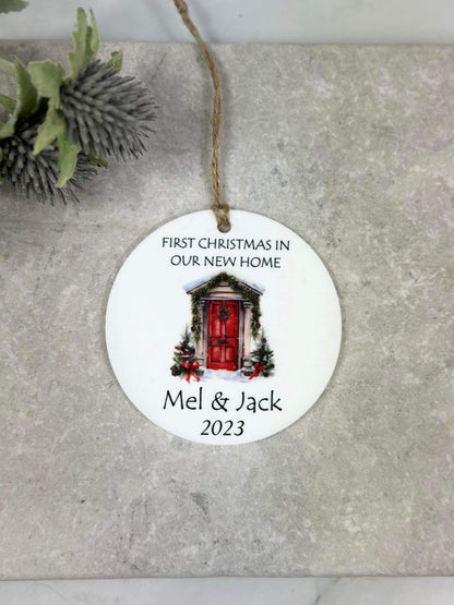 BOGOF first Christmas in our new home bauble