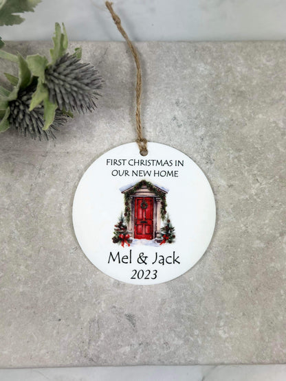 BOGOF first Christmas in our new home bauble