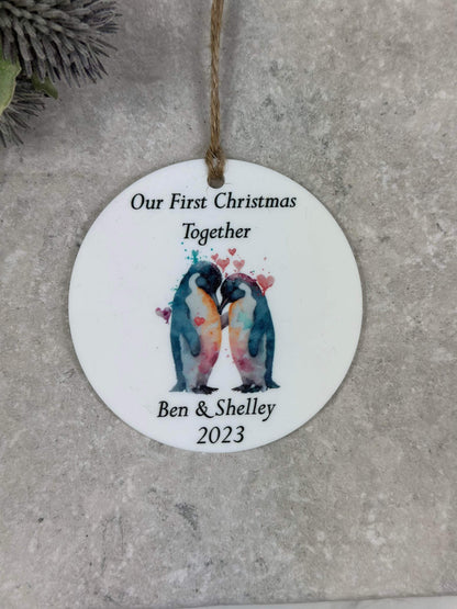 BOGOF penguin Christmas bauble