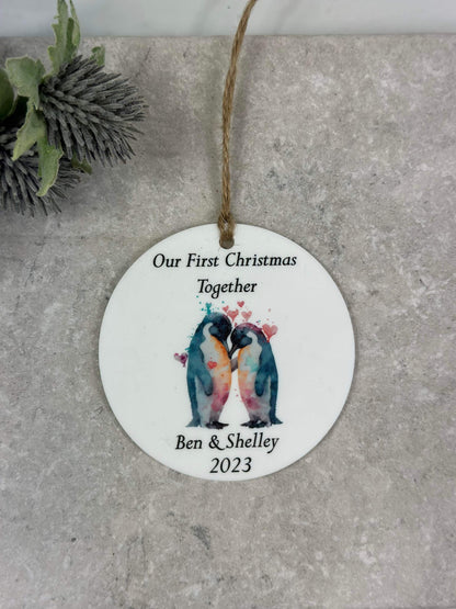 BOGOF penguin Christmas bauble
