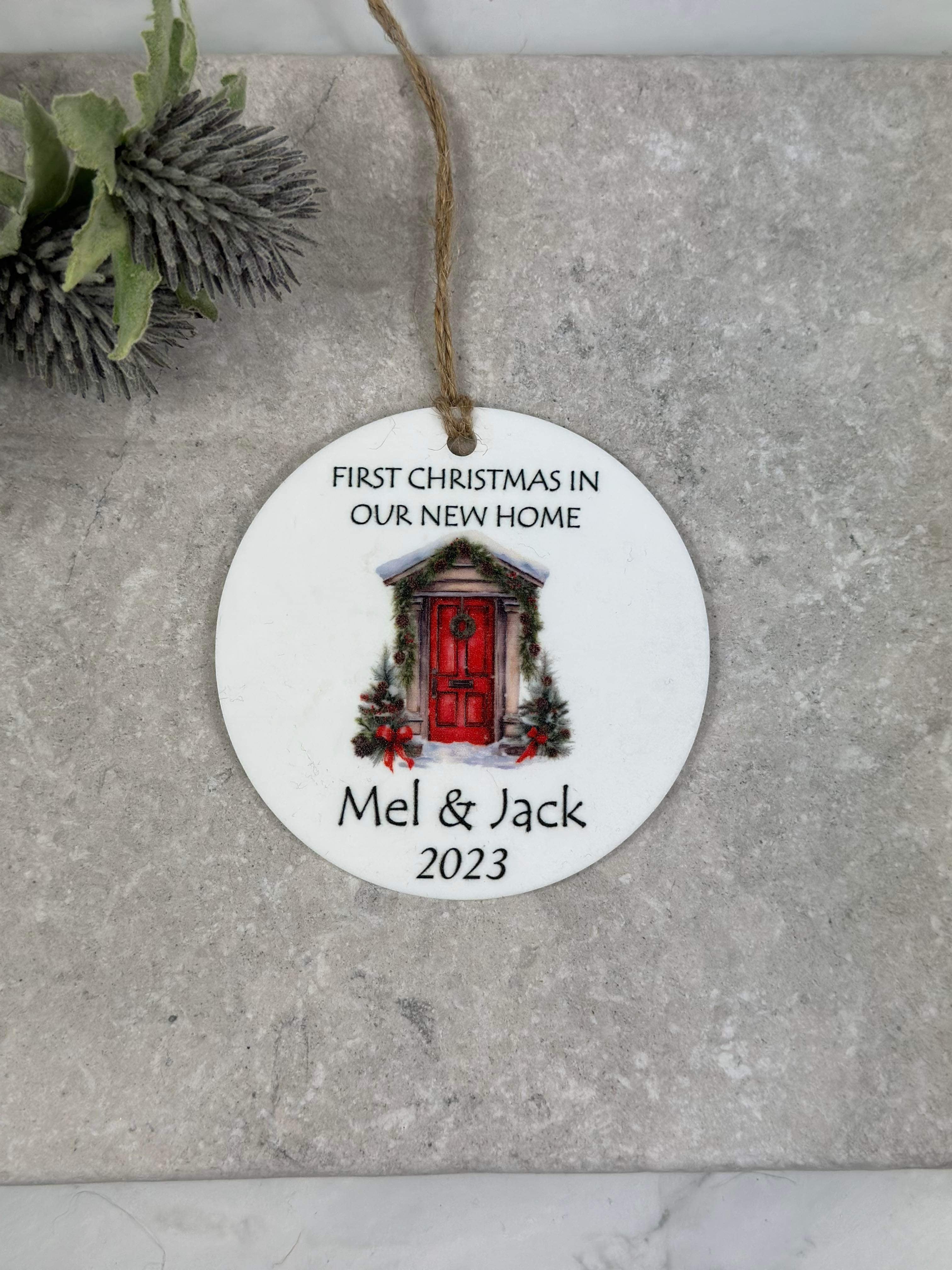 BOGOF first Christmas in our new home bauble