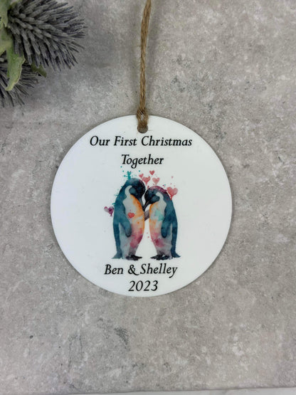 BOGOF penguin Christmas bauble