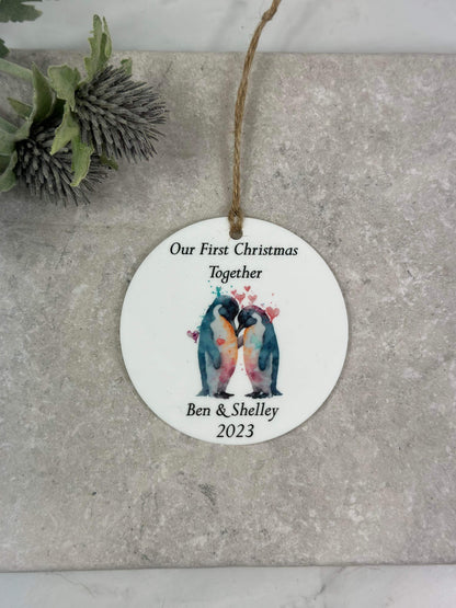 BOGOF penguin Christmas bauble