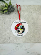 BOGOF football Christmas bauble