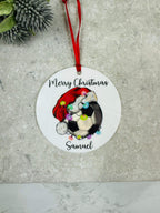 BOGOF football Christmas bauble