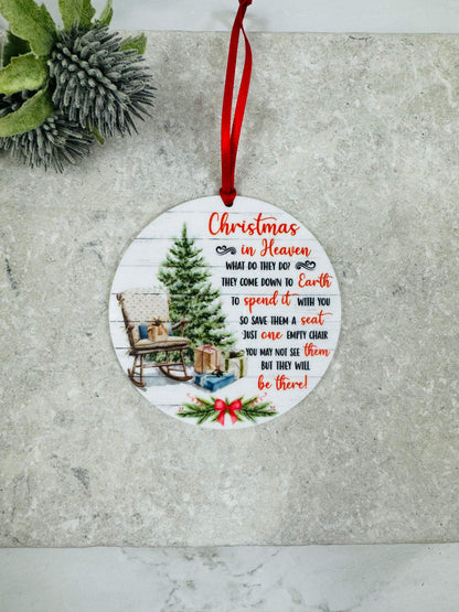 THIS ITEM CANNOT BE PERSONALISED WITH WORDING BOGOF Christmas in heaven Christmas bauble