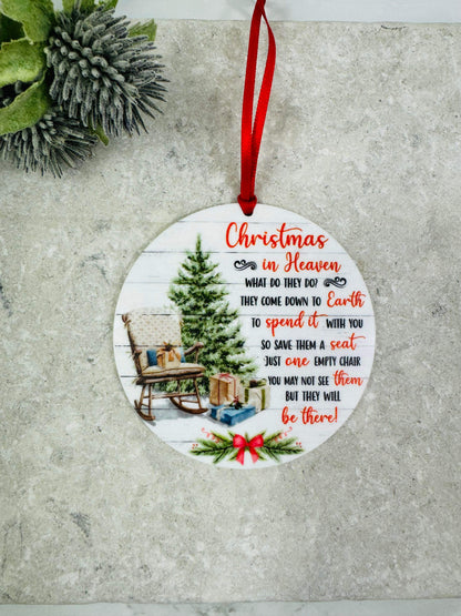 THIS ITEM CANNOT BE PERSONALISED WITH WORDING BOGOF Christmas in heaven Christmas bauble