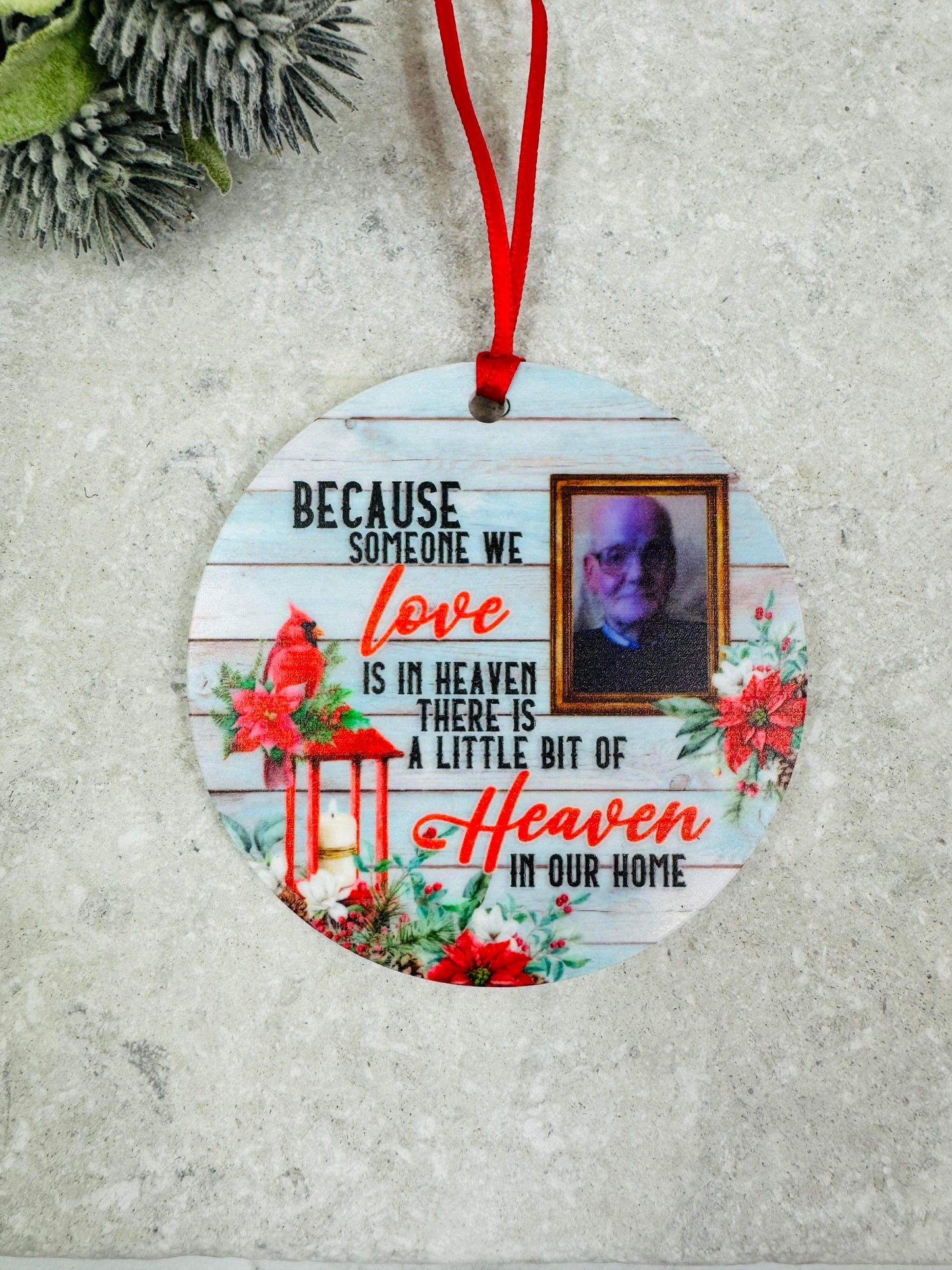 THIS ITEM CANNOT BE PERSONALISED WITH WORDING BOGOF because someone we love Christmas bauble