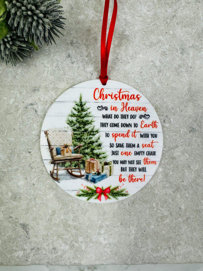THIS ITEM CANNOT BE PERSONALISED WITH WORDING BOGOF Christmas in heaven Christmas bauble