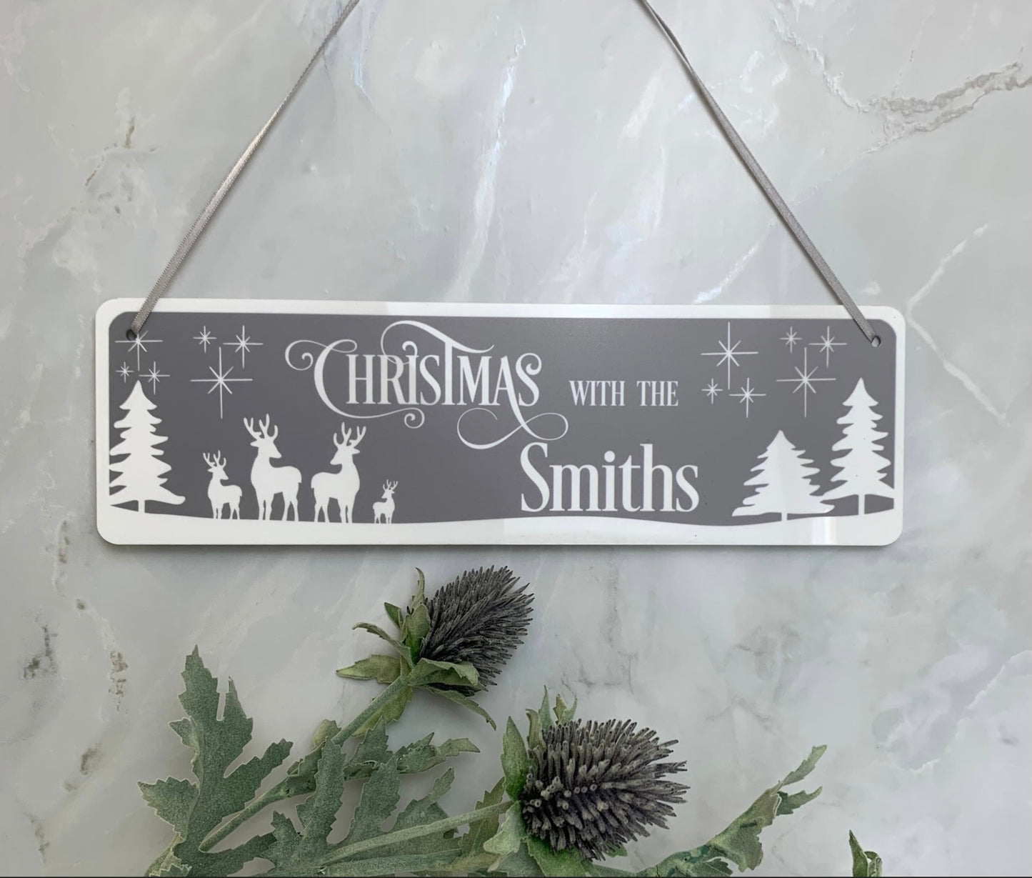 Christmas with the….. hanging sign