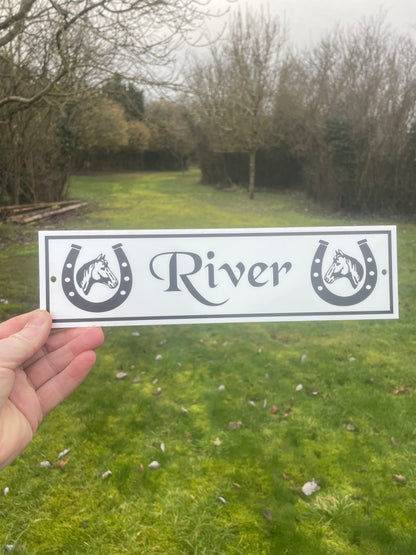 Horse Stable Door Sign Acrylic With Boarder - Free Mucking Fabulous Slate Coaster