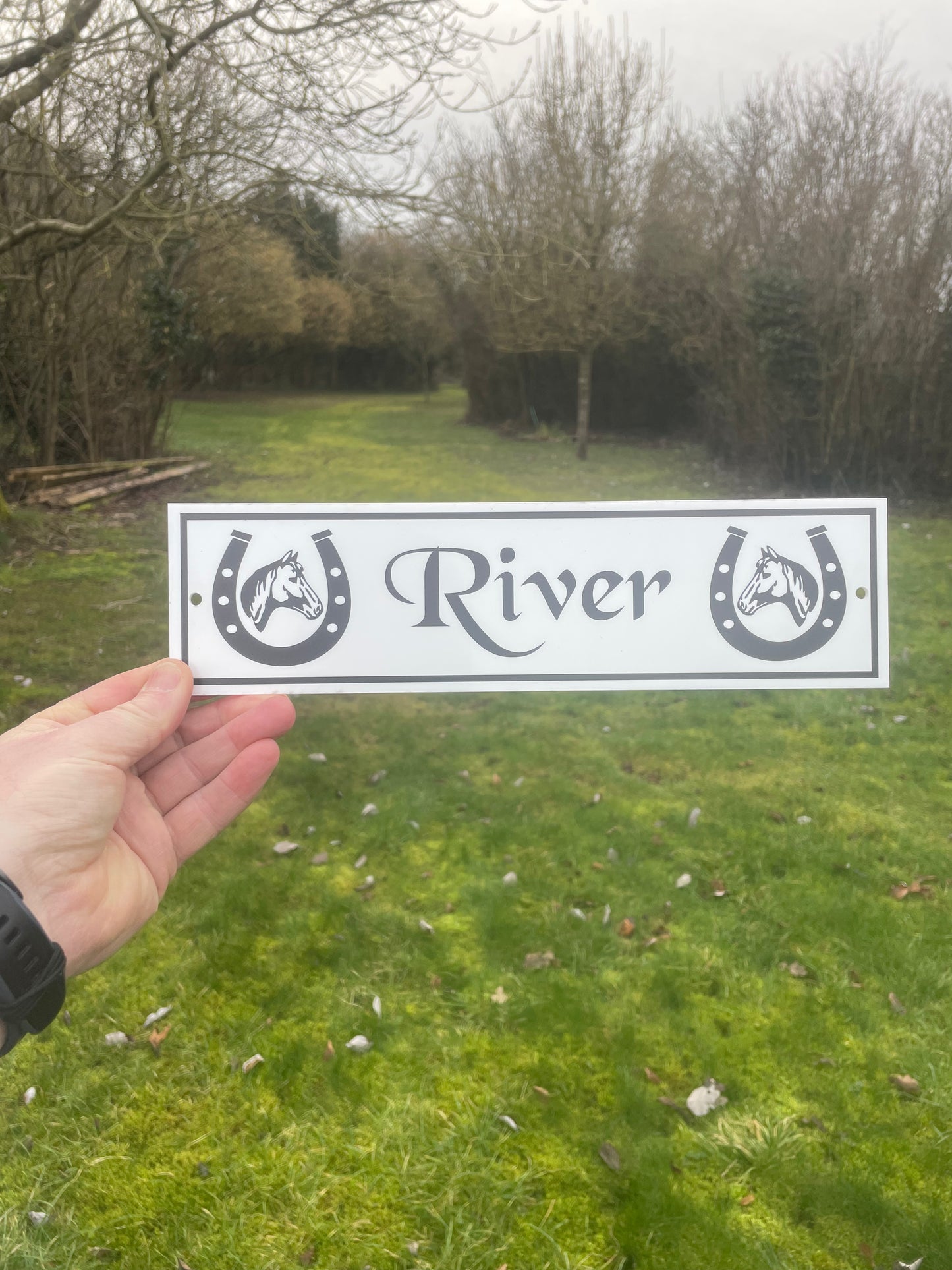 Horse Stable Door Sign Acrylic With Boarder - Free Mucking Fabulous Slate Coaster