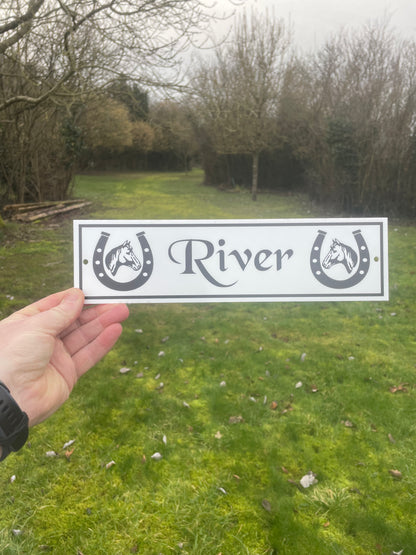 Horse Stable Door Sign Acrylic With Boarder - Free Mucking Fabulous Slate Coaster